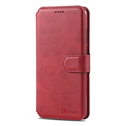 Wewoo Housse Coque Pour Huawei P20 AZNS Texture de veau Étui en cuir PU à rabat horizontal magnétique avec support et fentes cartes et cadre photo rouge