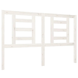 vidaXL Tête de lit Blanc 146x4x100 cm Bois massif de pin