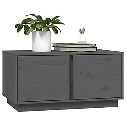 Avis vidaXL Table basse Gris 80x50x40 cm Bois massif de pin