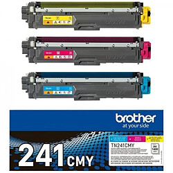 Cartouche d'Encre - Imprimante Pack Toners TN241CMY-BROTHER-Cyan, Magenta, Jaune-3x1400 p.-DCP-9015, DCP-9020, HL-3140, HL-3150, HL-3170, MFC-9140, MFC-9330 et