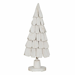 BigBuy Christmas Sapin de Noël Blanc Bois de paulownia 38 x 20 x 100 cm