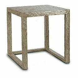 Gift Decor Jeu de 2 tables Beige Doré Blanc Nacre noire Contre-plaqué