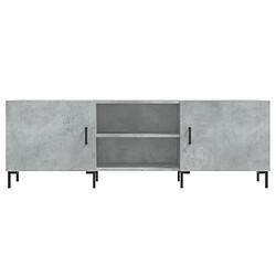 Acheter vidaXL Meuble TV gris béton 150x30x50 cm bois d'ingénierie