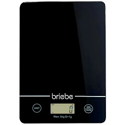 Briebe KW1163 - Noir Balance de cuisine numérique - Précision 1 g - Fonction tare - Écran LCD