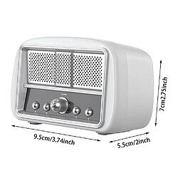 Universal Bass Bureau Mini Portable Stéréo Statue TF Carte HIFI Subwoofer Musique Player Cadeau Retro Bluetooth Haut-Parleur sans fil Decor de la maison | Haut-parleurs portatifs (blanc)