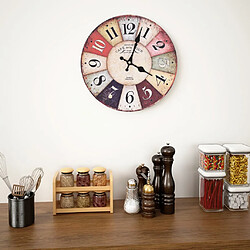 vidaXL Horloge murale vintage Colorée 30 cm 