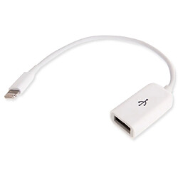 Wewoo Adaptateur blanc pour iPad 4 / mini / mini 2 Retina, Support iOS7 / 8, Longueur: 18cm Câble USB Femelle à Lightning mâle OTG