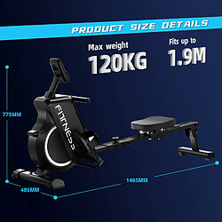 Acheter Rameur Pliable Appartement, Rattantree Rameur Compact avec écran LCD, 8 Niveaux de résistance, Capacité Maximale 120KG