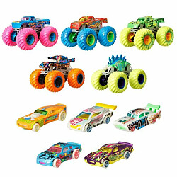 Ludendo Hot Wheels Monster Trucks - Coffret 10 Véhicules Phosphorescents