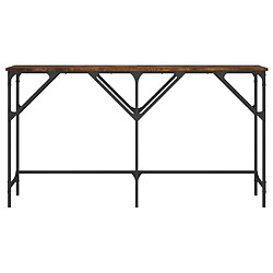 Acheter Maison Chic Table console | Meuble d'entrée | Table d'appoint chêne fumé 140x29x75 cm bois d'ingénierie -GKD19672