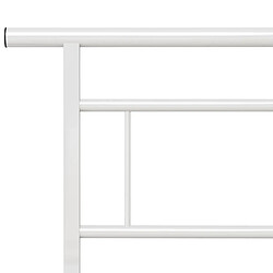 Maison Chic Lit adulte - Lit simple Cadre de lit,Structure du lit Contemporain Blanc Métal 140x200 cm -MN86443 pas cher