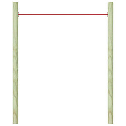 Acheter vidaXL Barre de retournement 125 cm Acier Rouge