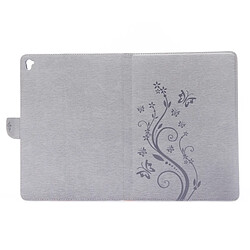 Wewoo Smart Cover gris pour iPad Pro 9.7inch fleurs pressées motif papillon flip horizontal PU étui en cuir avec boucle magnétique et titulaire fentes cartes porte-monnaie pas cher