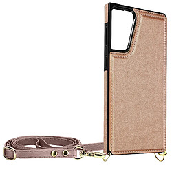 Avizar Coque Cordon Samsung Galaxy S21 Plus Multifonction avec Lanière rose gold