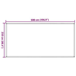 vidaXL Tapis de tente 250x500 cm Anthracite et blanc pas cher