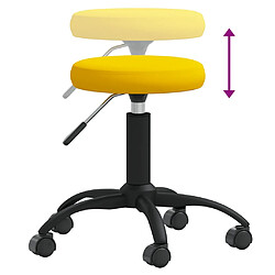 Avis vidaXL Tabouret de massage Velours Jaune moutarde