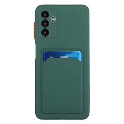 Coque en TPU antichoc avec porte-carte vert foncé pour votre Samsung Galaxy A13 5G