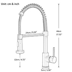 Brand 0 Robinet de Cuisine Mitigeur de Cuisine Rotation à 360°Douchette Extensible Brossé