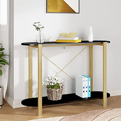 vidaXL Table console Noir 110x38x75 cm Bois d'ingénierie 