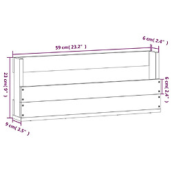 vidaXL Étagères à chaussures murales 2 pcs 59x9x23 cm Pin massif pas cher