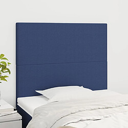 Maison Chic Lot de 2 Têtes de lit design Bleu pour chambre - Décoration de lit 100x5x78/88 cm Tissu -MN41390