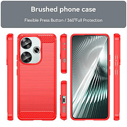 Htdmobiles Coque pour Xiaomi Redmi Turbo 3 5G et Poco F6 5G - housse etui silicone gel carbone + film ecran - ROUGE