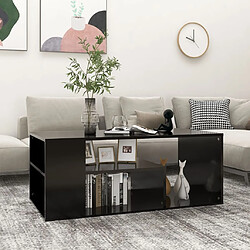 vidaXL Table basse noir 100x50x40 cm bois d'ingénierie