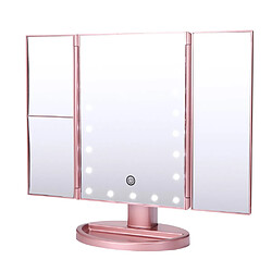 Universal Miroir USB triple pliant Smart Touch Beauty Mirror 22 LED Light Mirror Makeup Mirror Beauty Mirror Desktop Mirror |