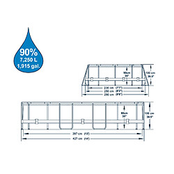 Acheter Bestway Piscine tubulaire ovale power steel swim vista pool 4.27 x 2.50 x h.1.00 m