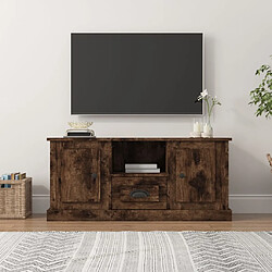 vidaXL Meuble TV chêne fumé 100x35,5x45 cm bois d'ingénierie