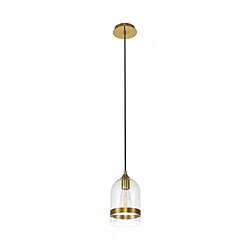 Luminaire Center Suspension design 1 ampoule Laiton antique pas cher