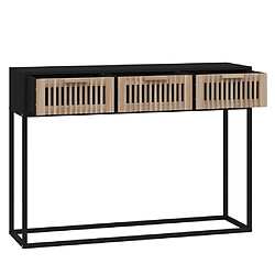 Maison Chic Table console | Meuble d'entrée | Table d'appoint noir 105x30x75 cm bois d'ingénierie et fer -GKD94590 pas cher