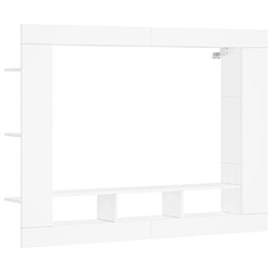 Maison Chic Meuble TV scandinave - Banc TV pour salon blanc 152x22x113 cm bois d'ingénierie -MN47456