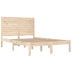 Avis vidaXL Cadre de lit sans matelas 120x190 cm bois massif