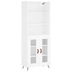 vidaXL Buffet haut Blanc 69,5x34x180 cm Bois d'ingénierie