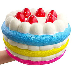 Universal Gâteau aux fraises surdimensionné 3 couches Jouet de décompression doux à rebond lent Enfants, adultes (25 * 25 * 13,5cm)