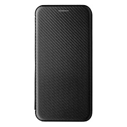 Coque en TPU + PU texture en fibre de carbone avec support noir pour votre Samsung Galaxy A03 Core