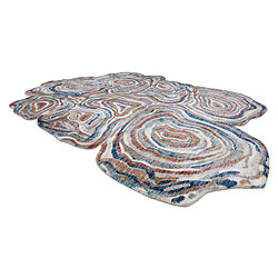 RUGSX Tapis TINE 75312A Arbre Bois - moderne, forme irrégulière terre cuite bleu 195x290 cm