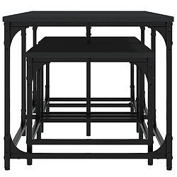 Acheter vidaXL Tables basses gigognes 3 pcs noir bois d'ingénierie