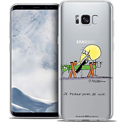 Caseink Coque Housse Etui Samsung Galaxy S8+/ Plus (G955) [Crystal Gel HD Collection Les Shadoks ? Design Je pense Donc - Souple - Ultra Fin - Imprimé en France]