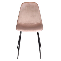 Toilinux 2 Chaises design velours Giulia - Rose