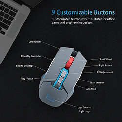 Souris multifonctions USB MOS9T (MOS9X) 9 boutons programmables Haut-parleur Microphone USB Flash Disk Température Capteur d'humid pas cher