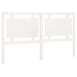 Maison Chic Tête de lit scandinave pour lit adulte,Meuble de chambre Blanc 165,5x4x100 cm Bois massif de pin -MN57419