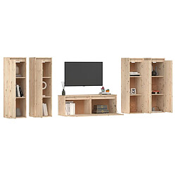 Avis vidaXL Meubles TV 5 pcs Bois massif de pin