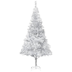 vidaXL Arbre de Noël artificiel pré-éclairé/boules argenté 240 cm PET