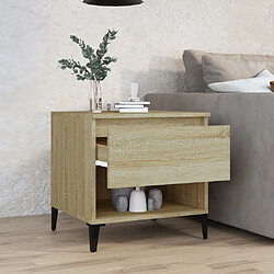 Avis Maison Chic Table d'appoint | Table Basse Chêne sonoma 50x46x50 cm Bois d'ingénierie -GKD24515