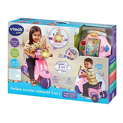 VTECH PORTEUR SCOOTER INTERACTIF 3 EN 1 ROSE pas cher