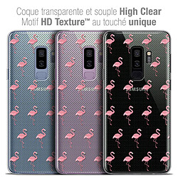 Caseink Coque Housse Etui Samsung Galaxy S9+ (6.2 ) [Crystal Gel HD Collection Pattern Design Les flamants Roses Dots - Souple - Ultra Fin - Imprimé en France]