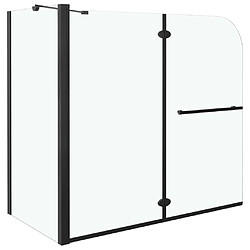 vidaXL Cabine de douche pliante ESG 120x68x130 cm noir