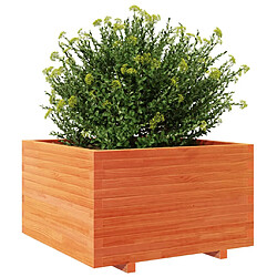 Avis vidaXL Jardinière cire marron 80x80x49,5 cm bois de pin massif